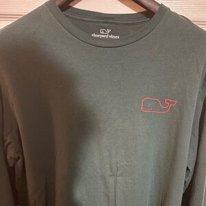 Vineyard Vines Men's Dark Green Long Sleeve Tee